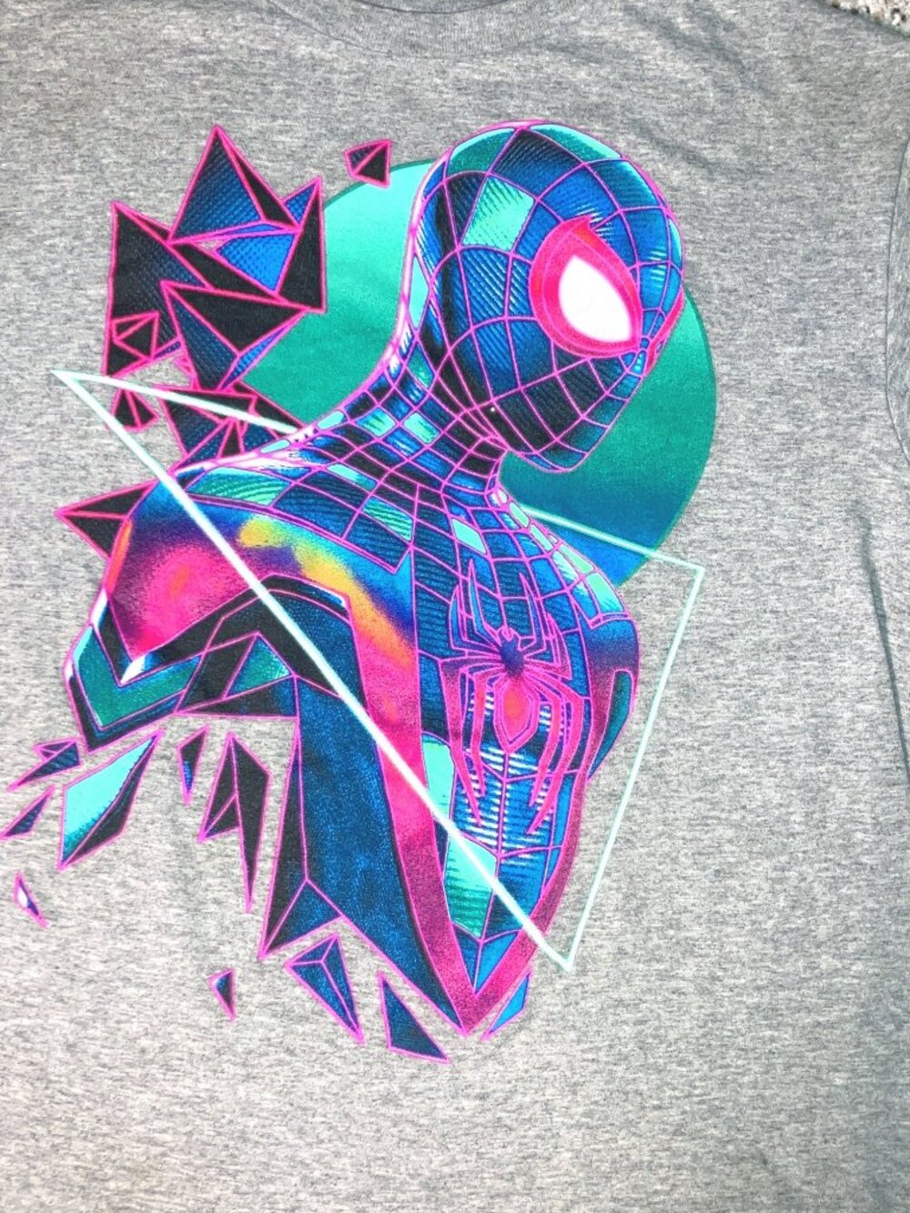 Spiderman Shirt Large 10-12 Marvel Gamerverse Superhero T-Shirt Tee - Picture 3 of 6